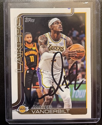 #ad Jared Vanderbilt Lakers Hand Signed Autographed Topps Flagship Black Ink Auto $5.99