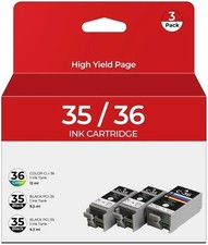 Diegees PGI-35 CLI-36 Ink Cartridges Compatible PIXMA TR150 TR160 iP110 iP100