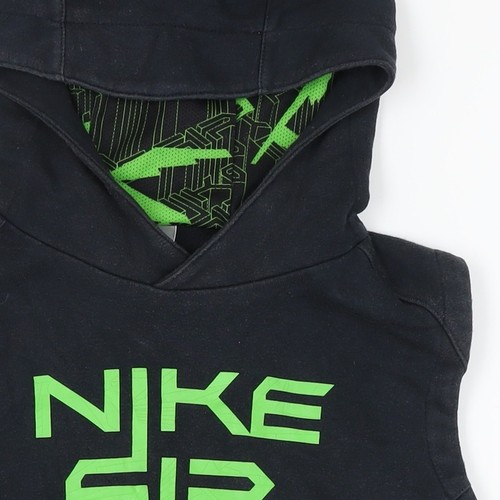 Nike Boys Black Sleeveless Hoodie Vest, Size S - Picture 9 of 12