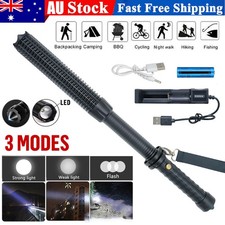 Baseball LED Flashlight Zoom Rechargeable Torch Spotlight Emergency Security