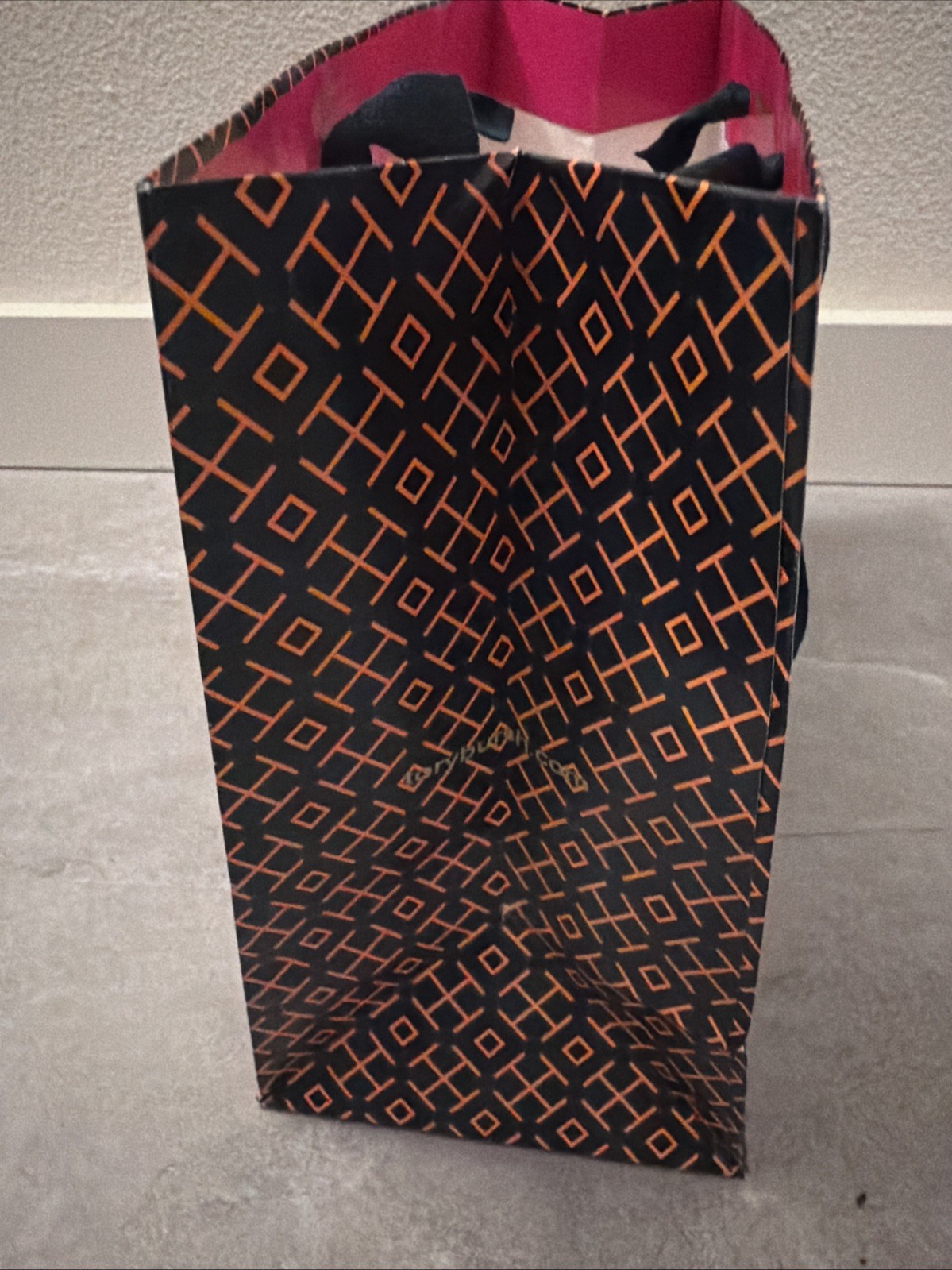 Tory Burch Medium Shopping Paper Gift Bag 12 x 9 x 5 Pink Orange thumbnail 4