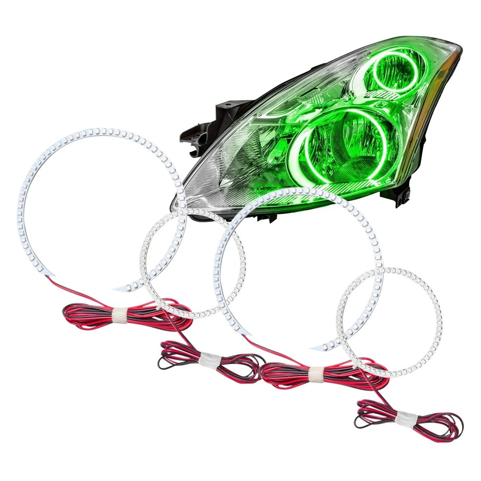 Oracle LED Halo Lights Kit Green For Nissan Altima Sedan 2010-2012 - Imagem 2 de 4