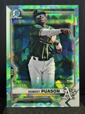 Robert Puason 2021 Bowman Chrome #BCP-218 SAPPHIRE Oakland Athletics /99