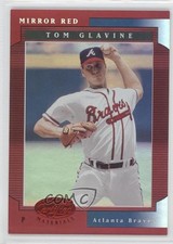 2001 Leaf Certified Materials Mirror Red 35/75 Tom Glavine #36 HOF 7xr