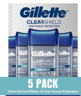 Gillette Cool Wave Clear Gel Men's Antiperspirant Deodorant - 3.8oz