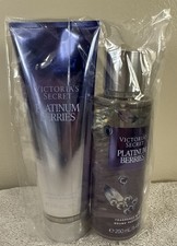 Victoria's Secret Platinum Berries Body Mist Fragrance Body Lotion 2pcs