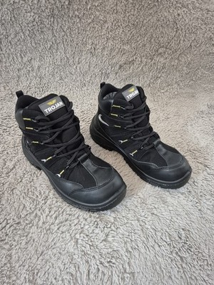 Trojan Gore Tex Mesh Wildleder Sicherheitsstiefel UK Größe 9 EU 43 Arbeitskleidung Fabrikschuhe