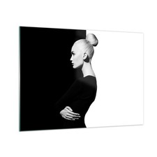 Quadro su Vetro 70x50cm Moda Donna Elegante Stampe Immagini Moderni Murale