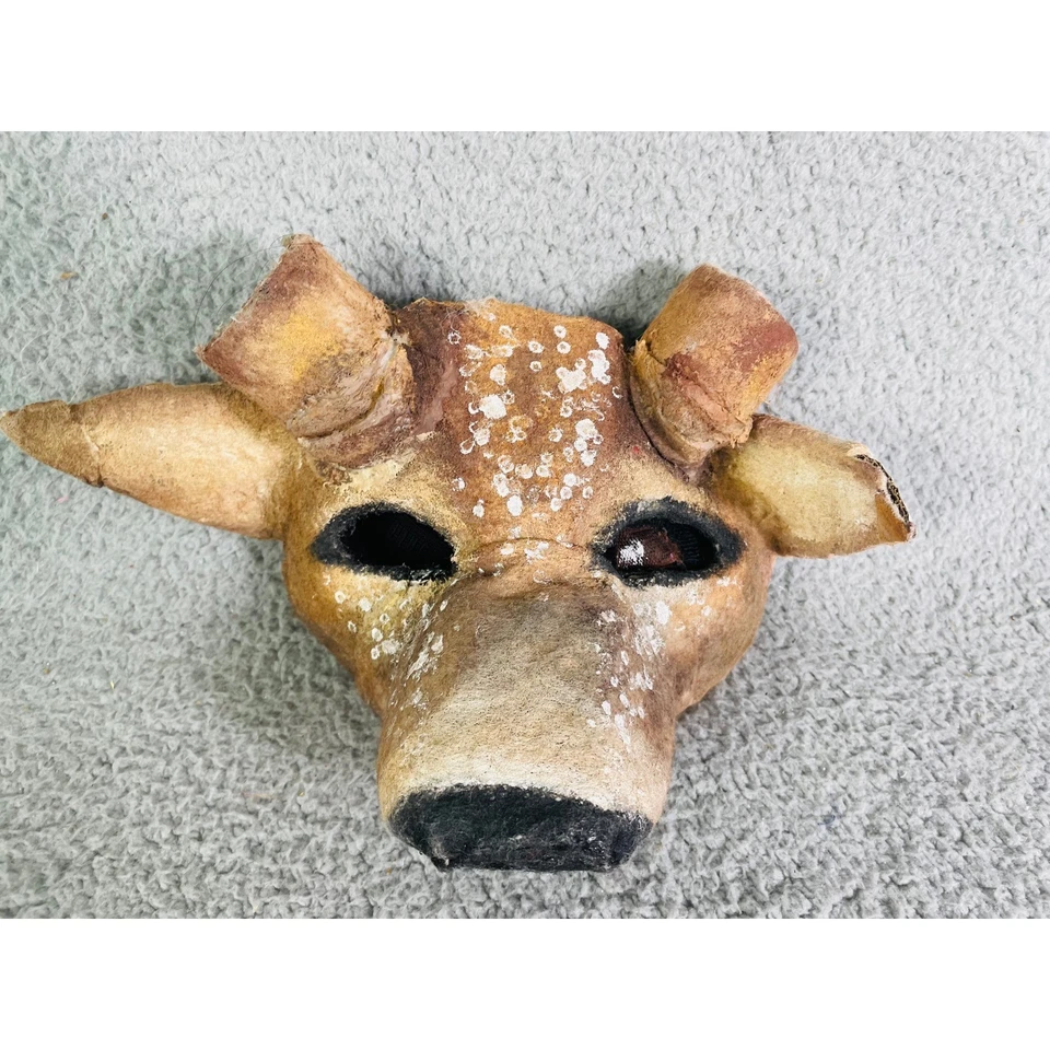 Deer Animal Mask Costume Cosplay Head Halloween Party Adult Therian Halloween - Image 4 of 4