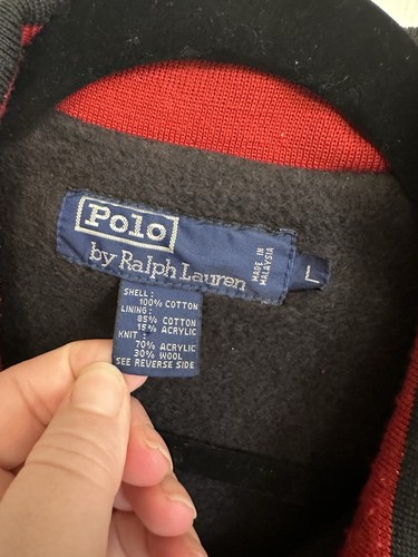 CHAQUETA POLO RALPH LAUREN VINTAGE AÑOS 90 BLOQUES DE COLOR RAYAS Para hombres Talla Grande Preppy - Imagen 2 de 6