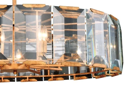 Elegant Lighting 1211D43 Monaco 10 Light 43"W Glass Chandelier - Black - Picture 2 of 5