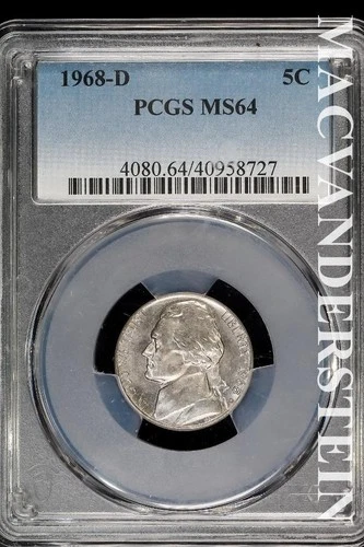1968-D Jefferson Nickel — photo from another recent sale