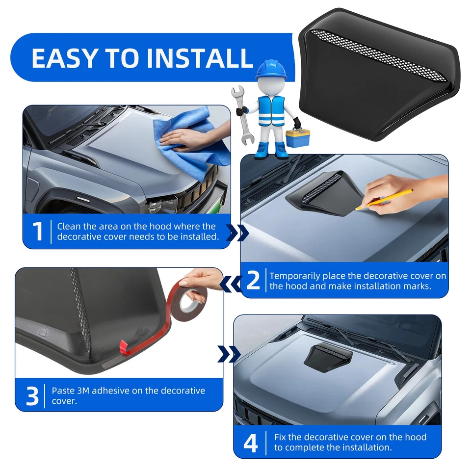 Cubierta decorativa de campana de admisión de flujo de aire para automóvil para Mazda CX-3 CX-5 CX-7 CX-9 Foto 4 de 4