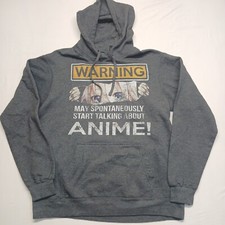 Anime Pullover Hoodie Mens Large Pre-owned Anime Cartoon Gamer Comics Fantasy