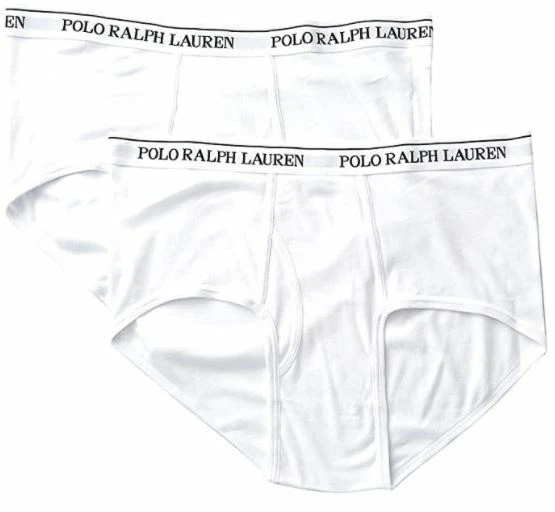 2 GENUINOS POLO RALPH LAUREN TALLAS: 42 A 60 BLANCO NEGRO ALGODÓN TIRO MEDIO CALZONCILLOS Foto 2 de 4