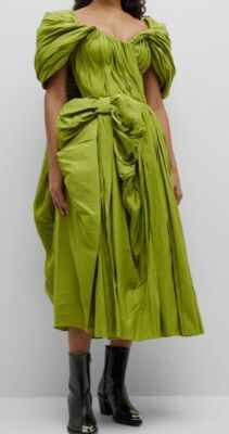 alexander mcqueen green dress Poplin Day Dress main image 0