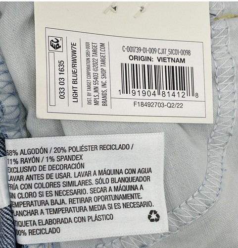 Cat & Jack Toddler Girls Shorts with Adjustable Waist Light Blue, 3T - Picture 5 of 5