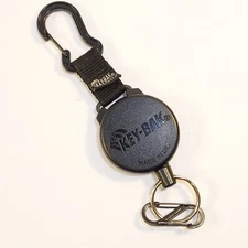 KEY-BAK Heavy Duty Retractable Key / Fob Holder 28" Cord Black Used