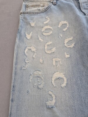 JUST CAVALLI Jeans Leopardenmuster Destroyed-Look W34 (Philipp Plein, DSQUARED2)