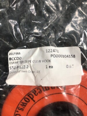 Ben Meadows diameter tape metric, black steel, light marks - max 9 ft diam - new