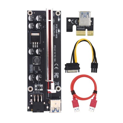 VER009S Plus Extension Riser Card PCI-E Riser Express 1X 16X USB3.0 Cable Mining