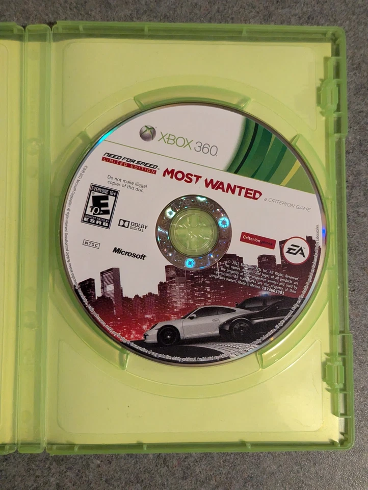 Need for Speed: Most Wanted Limited Edition (Microsoft Xbox 360) CIB Scratches  - Image 3 of 4