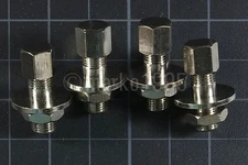 [x4] Nickel Plated Brass Bulkhead Panel Air Compressor Tank Fill Valve Schrader