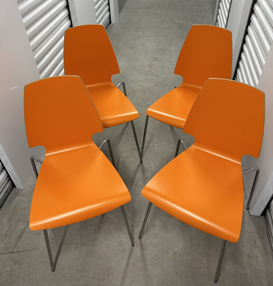☆希少☆IKEA VILMAR 廃盤 チェア レトロポップな4脚セット Set of 4 Ikea Vilmar Chair Vintage Early 2000's Orange