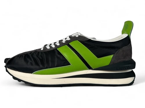 Lanvin Black Nylon Runner Sneakers size US 16, EU 49 Made in Portugal