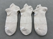 3 Pairs Bombas Men's All-Purpose Performance Ankle Socks Size L Apricot