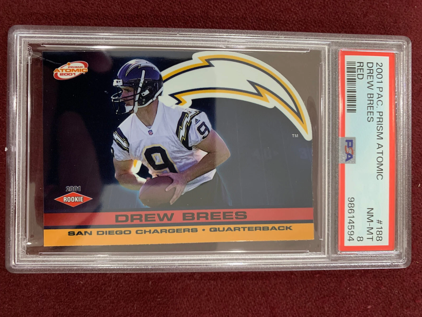 Drew Brees Pacific Prism Atomic #188 Red