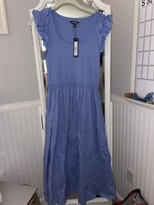NEW Steve Madden blue midi ruffle dress
