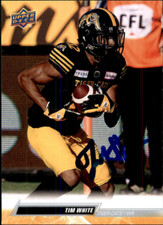 Tim White Signed 2023 Upper Deck CFL Football card Hamilton Tiger-Cats