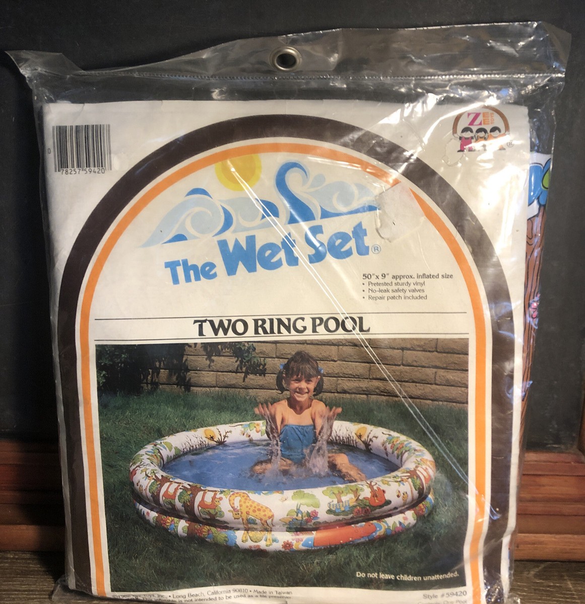 1982 Inflatable Swimming Pool Kids Childrens Zee Toys Inc 80's
