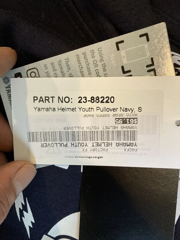 Sudadera con capucha juvenil Factory Effex FX Yamaha tallas YS e YL. 23-88220, 23-88224 Foto 3 de 3