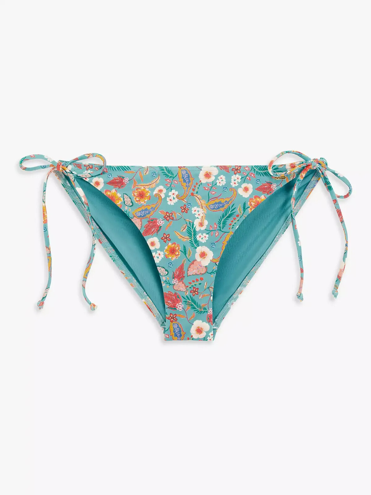 John Lewis - AND/OR Paisley Tie Side Bikini Bottoms, Mint, Size 14 - RRP £18 image 4