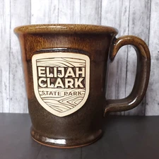 Sunset Hill Stoneware Elijah Clark State Park Mug Brown Lincolnton Georgia