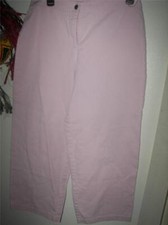eileen fisher light pink front zip button cotton pants size m