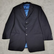 Calvin Klein 42R Navy 100 Wool 3 Button Mens Blazer Sport Coat Jacket
