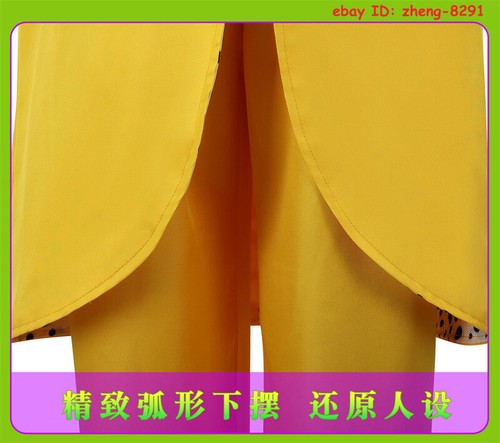 The Mask Jim Carrey Cosplay Costume Halloween Yellow Suit Carnival Uniform W/Hat - Picture 18 of 20