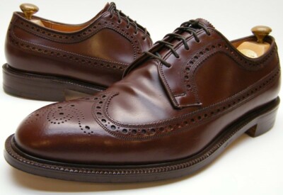 MENS VTG CHURCH'S CIGAR BRN SHELL CORDOVAN WINGTIP OXFORD DRESS