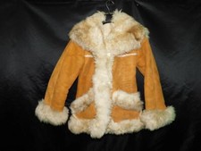 Vintage Overland Sheepskin Co Size 6 S Brown Shearling Coat Penny Lane Nm Usa