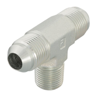 Parker 4-4-4-STX-SS Triple-Lok Stainless 1/4  Male 37° Flare Branch Tee Fitting