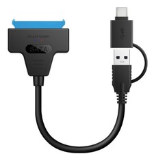 2 in 1 USB 3.0 Type C To SATA 22Pin Hard Disk Driver SSD Adapter Cable Converter