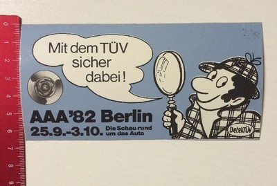 Aufkleber/Sticker: AAA '82 Berlin - Auto - Mit Dem TÜV Sicher Dabei (28031691)