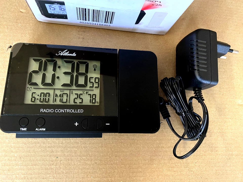 ATLANTA Funkwecker 1884 mit digitaler Anzeige, Projektion - Bild 2 von 2
