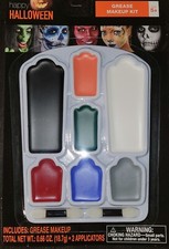 Halloween Makeup Kit Looking Spooky Grease Makeup Kit 7 Colors-Sealed