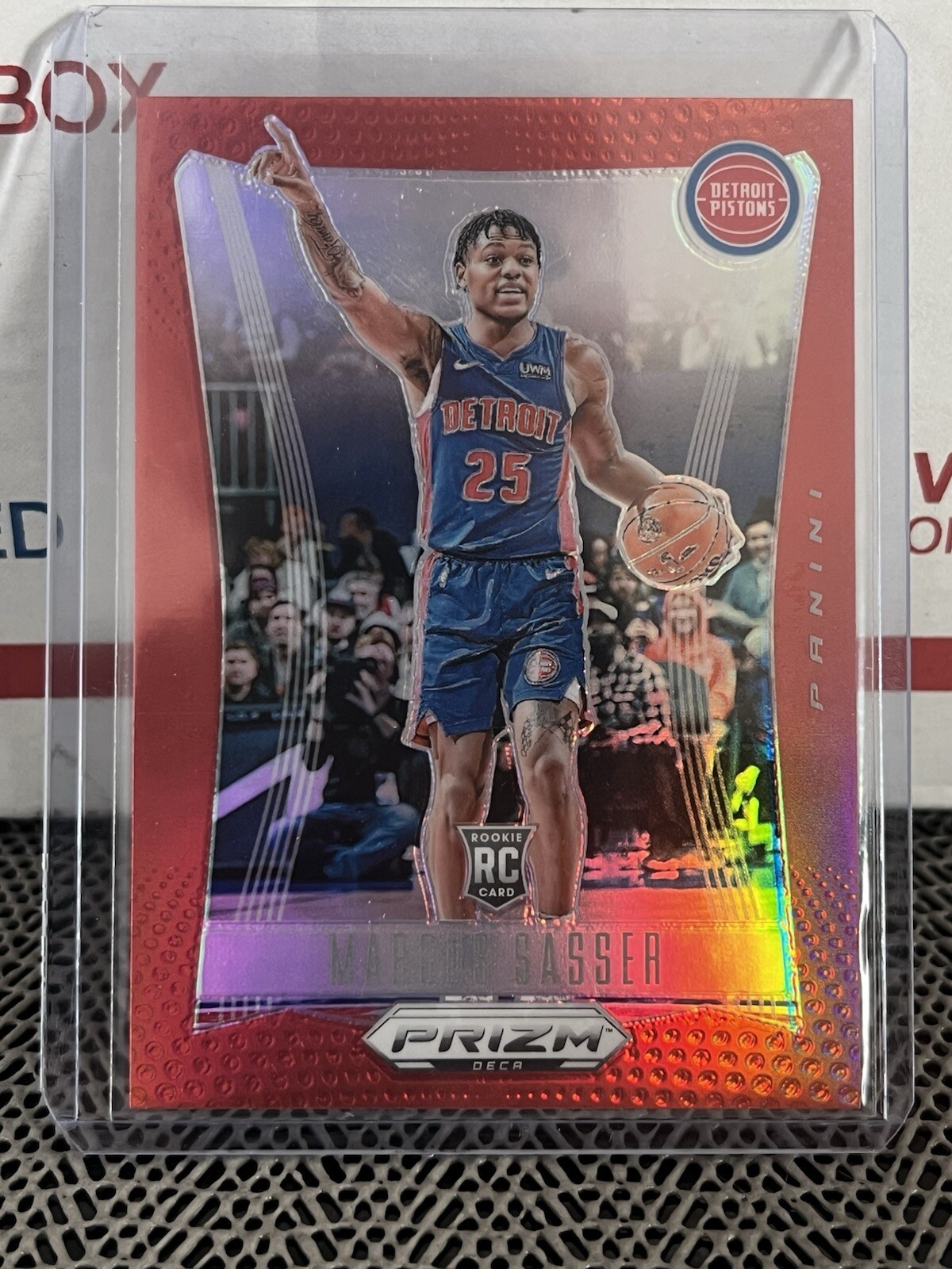 2023-24 PRIZM DECA Red /199 MARCUS SASSER RC DETROIT PISTONS
