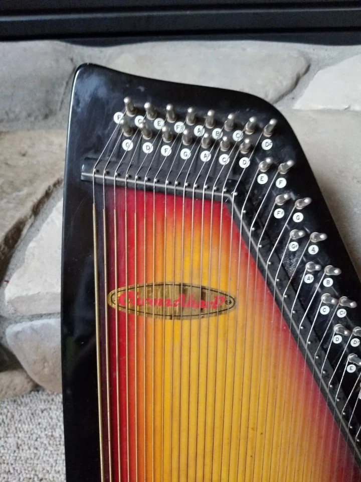 Vintage Chromaharp Rhythm Band Inc 15 Cord RBI Sunburst Autoharp Chord Zither - Image 4 of 4
