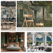 3D Building Outdoor Self-adhesive Wallpaper Removable Wallpaper Wall Mural